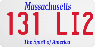 MA license plate 131LI2