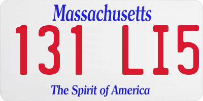 MA license plate 131LI5