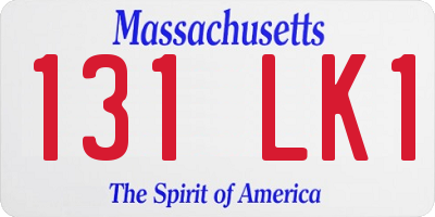 MA license plate 131LK1