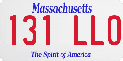 MA license plate 131LL0