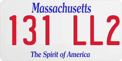 MA license plate 131LL2