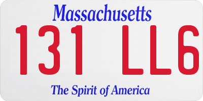 MA license plate 131LL6
