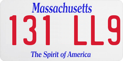 MA license plate 131LL9