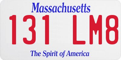 MA license plate 131LM8