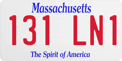 MA license plate 131LN1