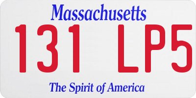 MA license plate 131LP5