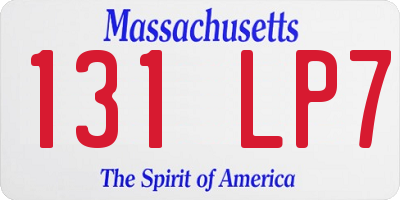 MA license plate 131LP7