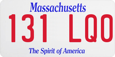 MA license plate 131LQ0