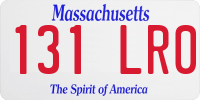 MA license plate 131LR0