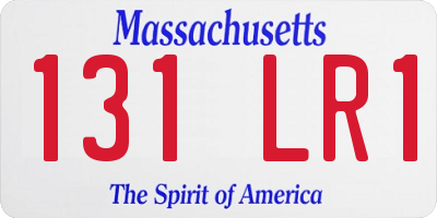 MA license plate 131LR1