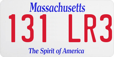 MA license plate 131LR3