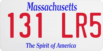 MA license plate 131LR5