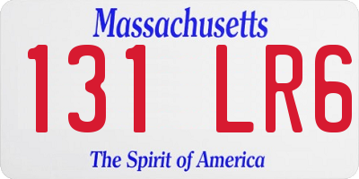 MA license plate 131LR6