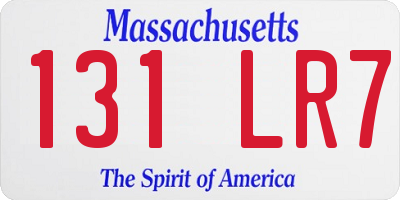 MA license plate 131LR7