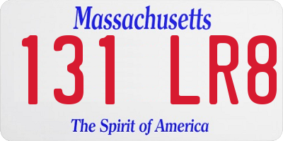 MA license plate 131LR8
