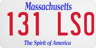 MA license plate 131LS0