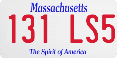 MA license plate 131LS5