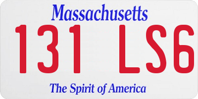MA license plate 131LS6