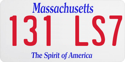 MA license plate 131LS7
