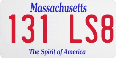 MA license plate 131LS8