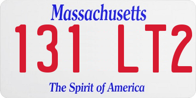 MA license plate 131LT2