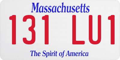 MA license plate 131LU1