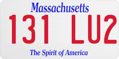 MA license plate 131LU2