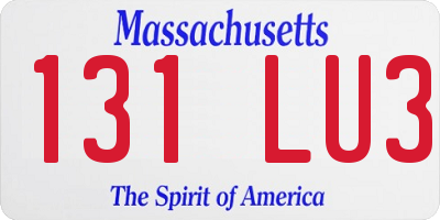 MA license plate 131LU3
