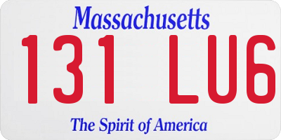 MA license plate 131LU6