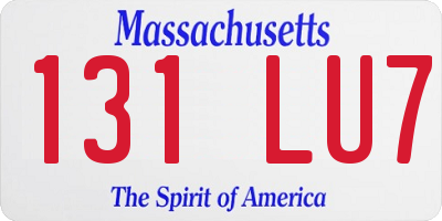 MA license plate 131LU7