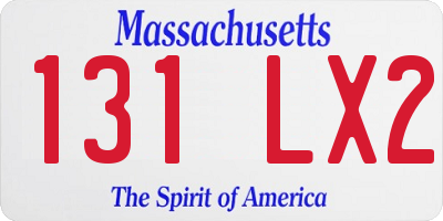 MA license plate 131LX2