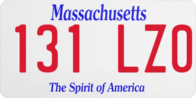 MA license plate 131LZ0