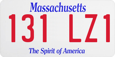 MA license plate 131LZ1