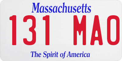 MA license plate 131MA0