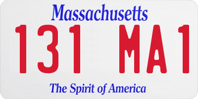 MA license plate 131MA1