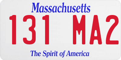MA license plate 131MA2