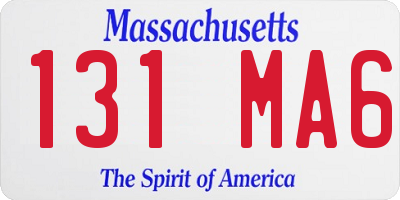 MA license plate 131MA6