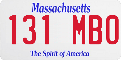 MA license plate 131MB0