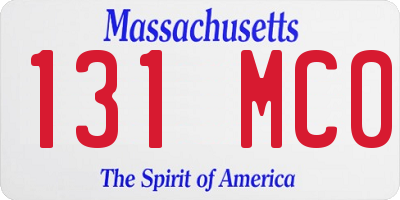 MA license plate 131MC0