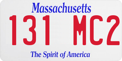 MA license plate 131MC2
