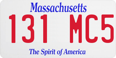 MA license plate 131MC5