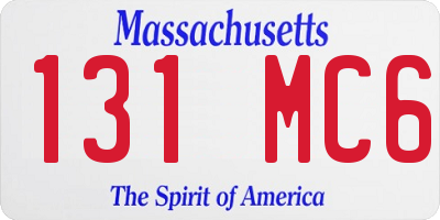 MA license plate 131MC6