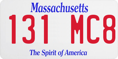 MA license plate 131MC8