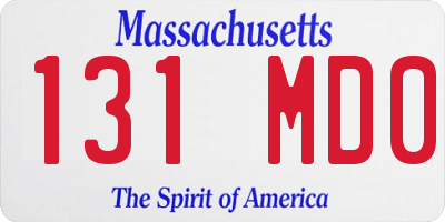 MA license plate 131MD0