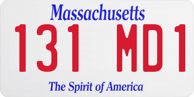 MA license plate 131MD1