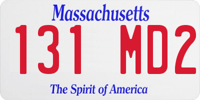 MA license plate 131MD2