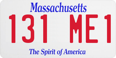 MA license plate 131ME1