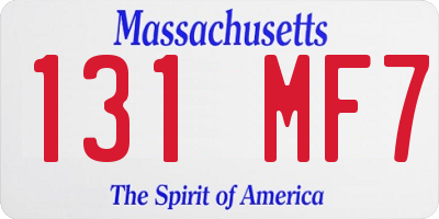MA license plate 131MF7