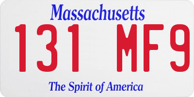 MA license plate 131MF9