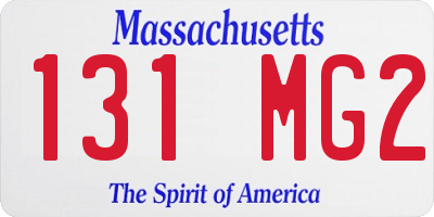 MA license plate 131MG2